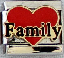 Family red heart 9mm Charm-Charmed Jewellery