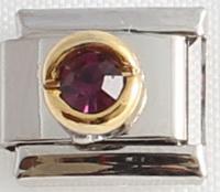 February Birthstone Round 9mm Charm-Charmed Jewellery