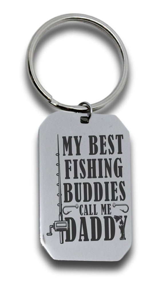 Fishing Buddies Dog Tag Keyring