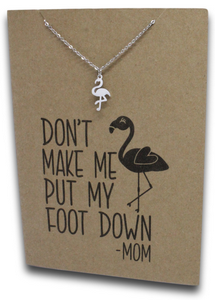 Flamingo Pendant & Chain - Card 138