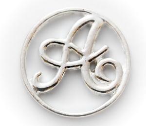 Floating Locket Plate - Letter A-Charmed Jewellery