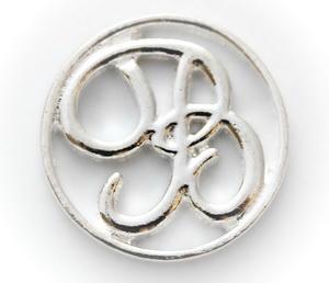 Floating Locket Plate - Letter B-Charmed Jewellery