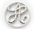 Floating Locket Plate - Letter H-Charmed Jewellery