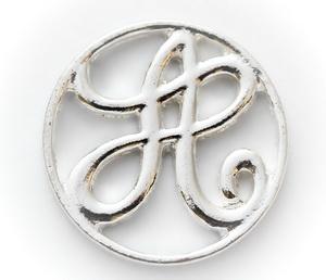 Floating Locket Plate - Letter H-Charmed Jewellery
