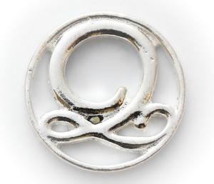 Floating Locket Plate - Letter Q-Charmed Jewellery