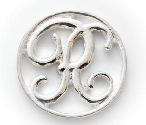 Floating Locket Plate - Letter R – Charmed Jewellery