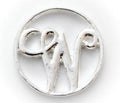 Floating Locket Plate - Letter W-Charmed Jewellery