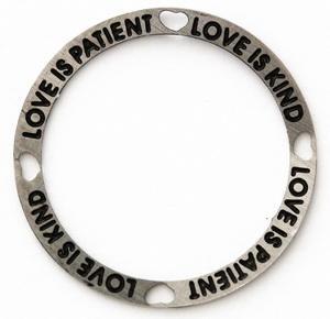 Floating Locket Plate - Love is Patient-Charmed Jewellery