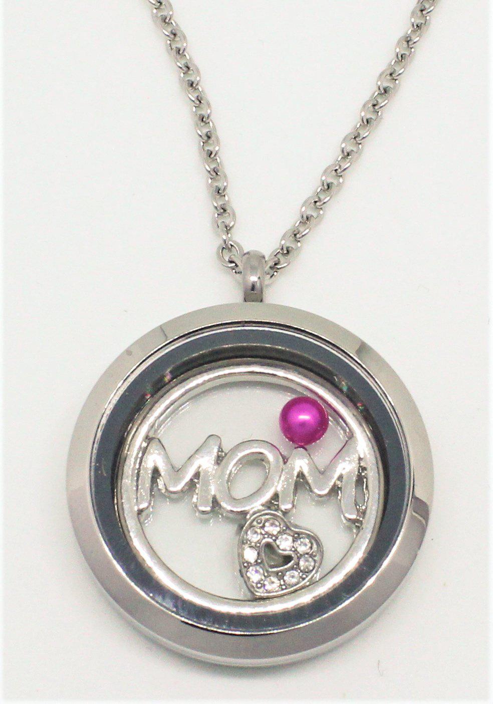 Floating locket + Back plate + 2 Charms + Chain-Charmed Jewellery