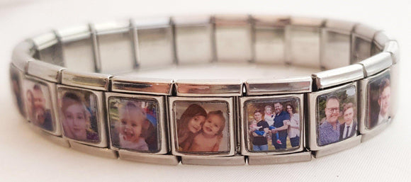 Full 13mm Photo Bracelet (click to upload photos)-Charmed Jewellery