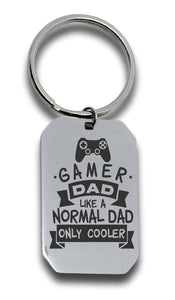 Gamer Dad Dog Tag Keyring