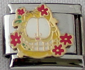 Garfield Flowers 9mm Charm-Charmed Jewellery