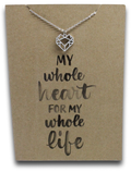 Geometric Heart Pendant & Chain - Card 152-Charmed Jewellery