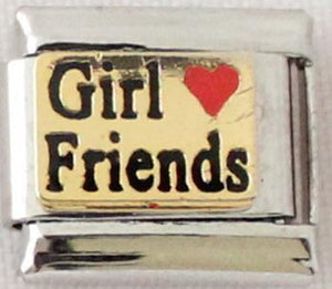Girl Friends Gold 9mm Charm-Charmed Jewellery