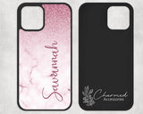 Personalized Glitter Marble Cellphone Case