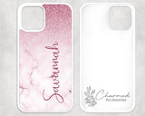 Personalized Glitter Marble Cellphone Case