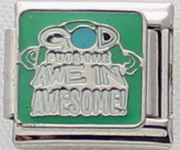 God puts the Awe in Awesome! 9mm Charm-Charmed Jewellery