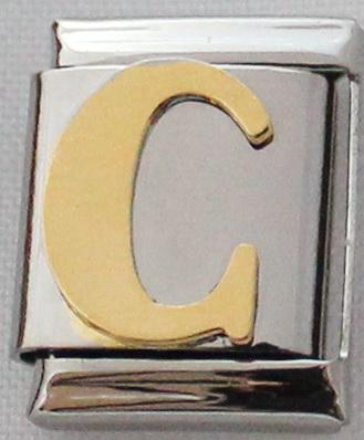 Gold Plated Letter C 13mm Charm-Charmed Jewellery