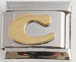 Gold Plated Letter C 9mm Charm-Charmed Jewellery