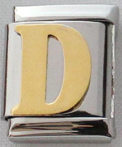 Gold Plated Letter D 13mm Charm-Charmed Jewellery