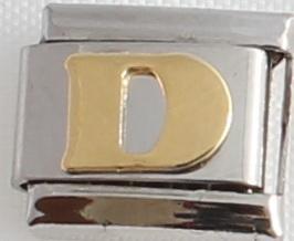 Gold Plated Letter D 9mm Charm-Charmed Jewellery