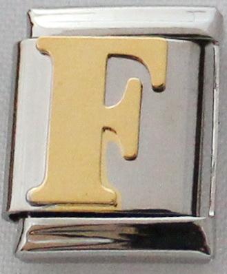Gold Plated Letter F 13mm Charm-Charmed Jewellery