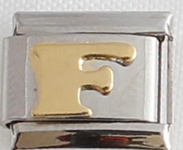 Gold Plated Letter F 9mm Charm-Charmed Jewellery