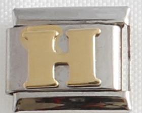 Gold Plated Letter H 9mm Charm-Charmed Jewellery