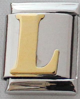 Gold Plated Letter L 13mm Charm-Charmed Jewellery
