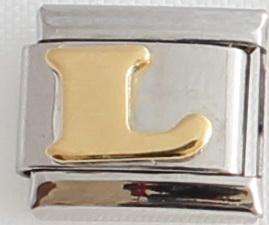 Gold Plated Letter L 9mm Charm-Charmed Jewellery