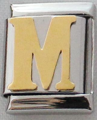 Gold Plated Letter M 13mm Charm-Charmed Jewellery