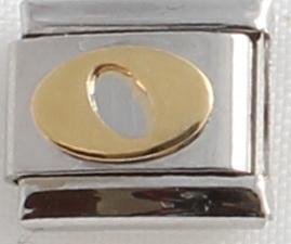 Gold Plated Letter O 9mm Charm-Charmed Jewellery