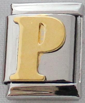 Gold Plated Letter P 13mm Charm-Charmed Jewellery