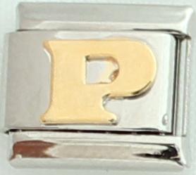 Gold Plated Letter P 9mm Charm-Charmed Jewellery