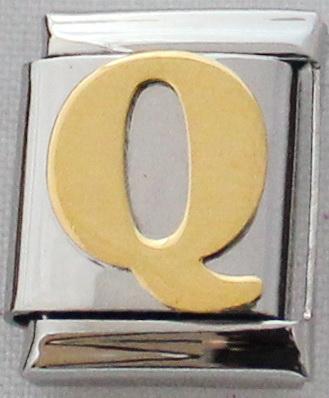 Gold Plated Letter Q 13mm Charm-Charmed Jewellery