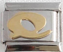 Gold Plated Letter Q 9mm Charm-Charmed Jewellery