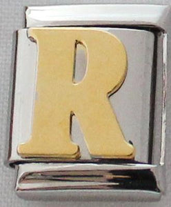 Gold Plated Letter R 13mm Charm-Charmed Jewellery