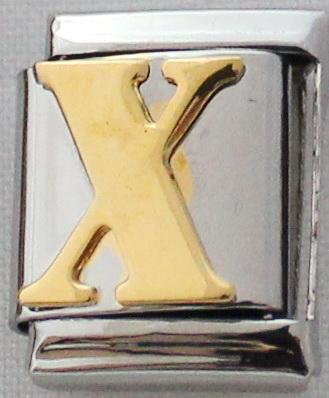 Gold Plated Letter X 13mm Charm-Charmed Jewellery