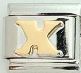 Gold Plated Letter X 9mm Charm-Charmed Jewellery