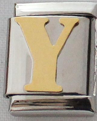 Gold Plated Letter Y 13mm Charm-Charmed Jewellery