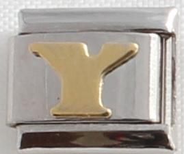 Gold Plated Letter Y 9mm Charm-Charmed Jewellery