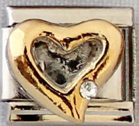 Gold heart 9mm Charm-Charmed Jewellery
