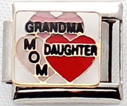 Grandma Mom Daughter 9mm Charm-Charmed Jewellery