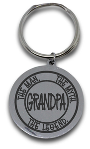 Grandpa Legend Engraved Keyring-Charmed Jewellery
