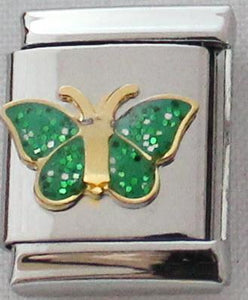 Green Butterfly 13mm Charm-Charmed Jewellery