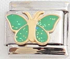 Green Butterfly 9mm Charm-Charmed Jewellery