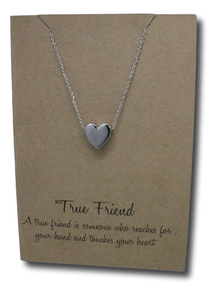 Heart Pendant & Chain - Card 18-Charmed Jewellery