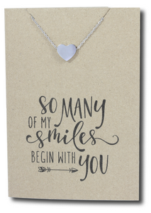 Heart Pendant & Chain - Card 235-Charmed Jewellery