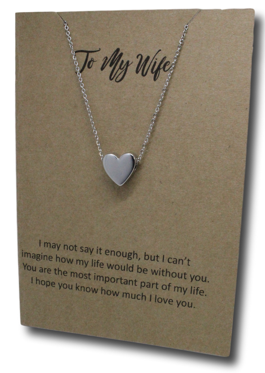 Heart Pendant & Chain - Card 30-Charmed Jewellery