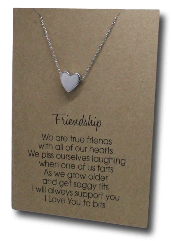 Heart Pendant & Chain - Card 49-Charmed Jewellery